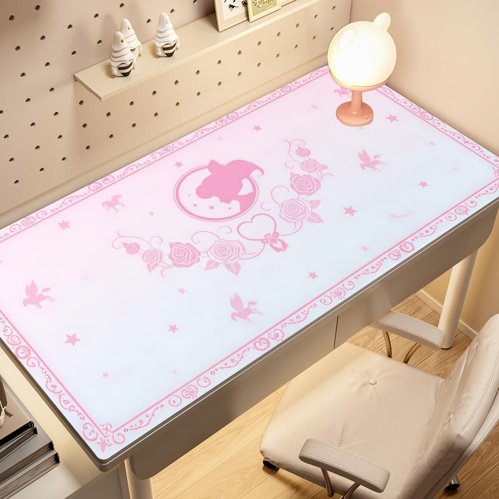 Pc Gaming Pink - لوحة ماوس كبيرة بتصميم فتيات الأنمي