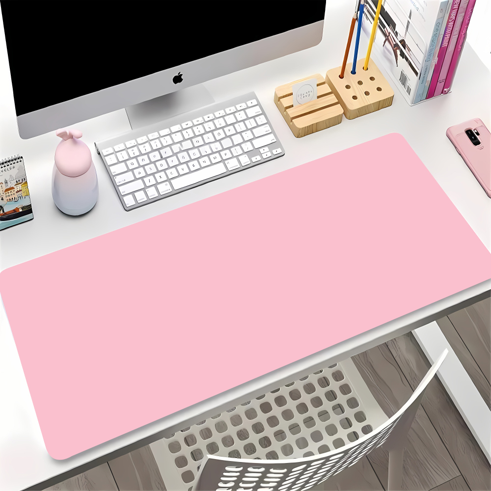 Pc Gaming Pink - لوحة ماوس ألعاب بلون سادة، صينية