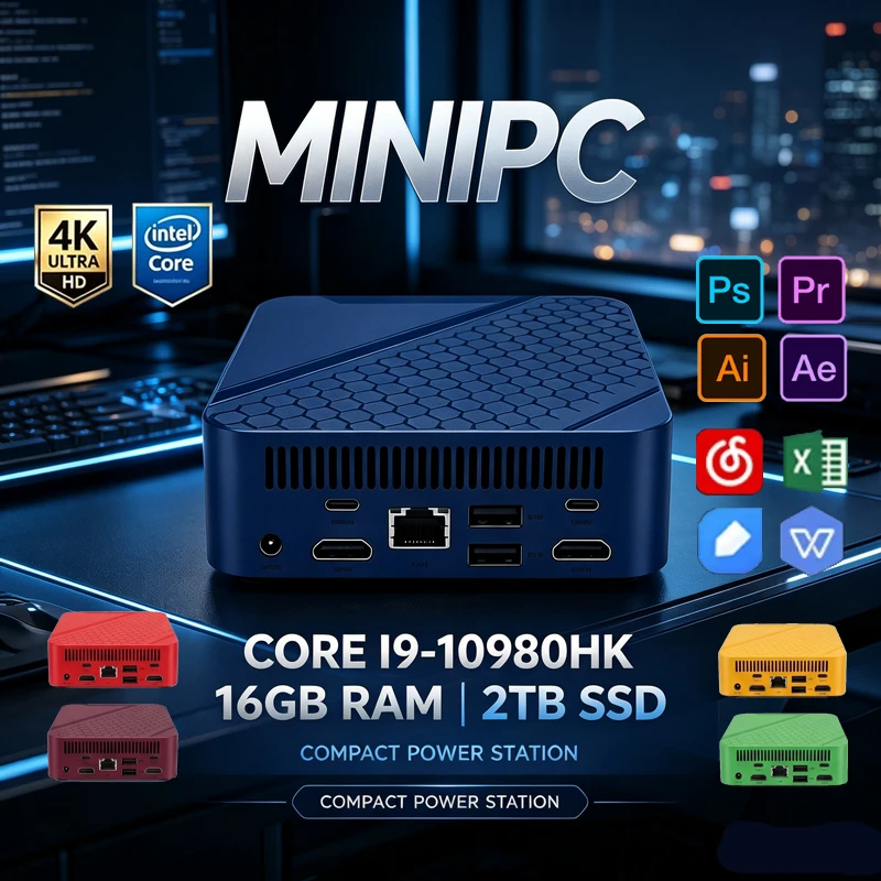 Pc Gaming Editing - كمبيوتر محمول صغير ملون، معالج Intel