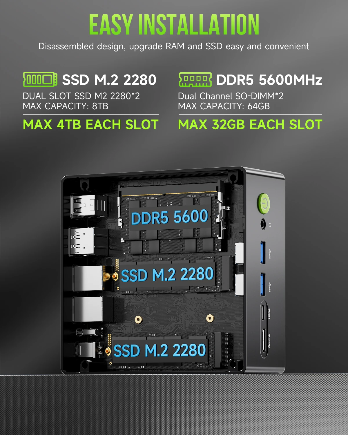 كمبيوتر ألعاب صغير GMKtec Nucb - مراجعة Pc Gaming Ddr5 وسعره