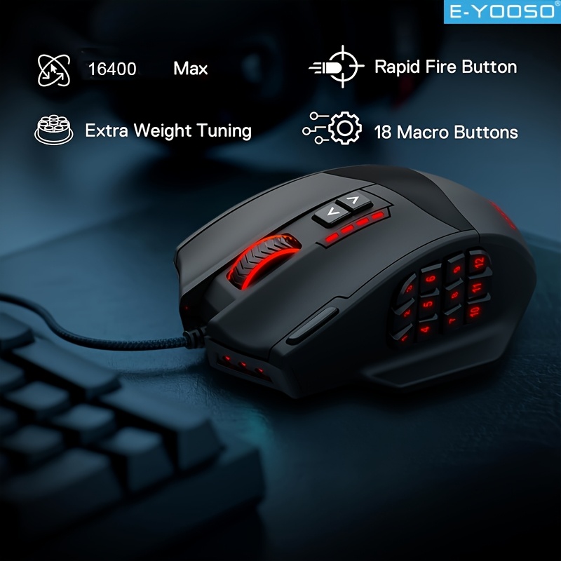 ماوس ألعاب سلكي E-YOOSO RGB شك - مراجعة Pc Gaming Editing وسعره