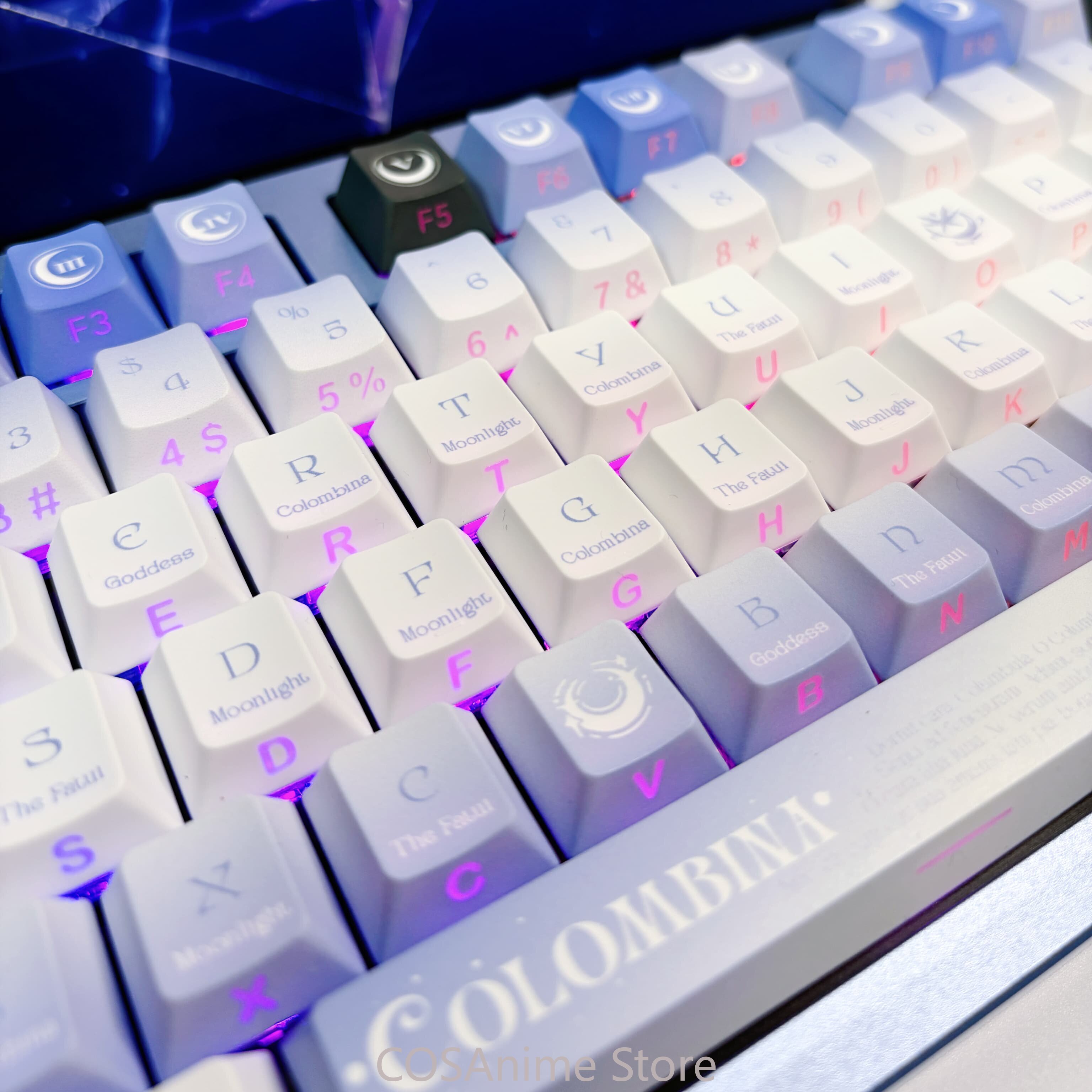 أغطية مفاتيح PBT بتصميم أنمي ج - مراجعة Mechanical Keyboard وسعره